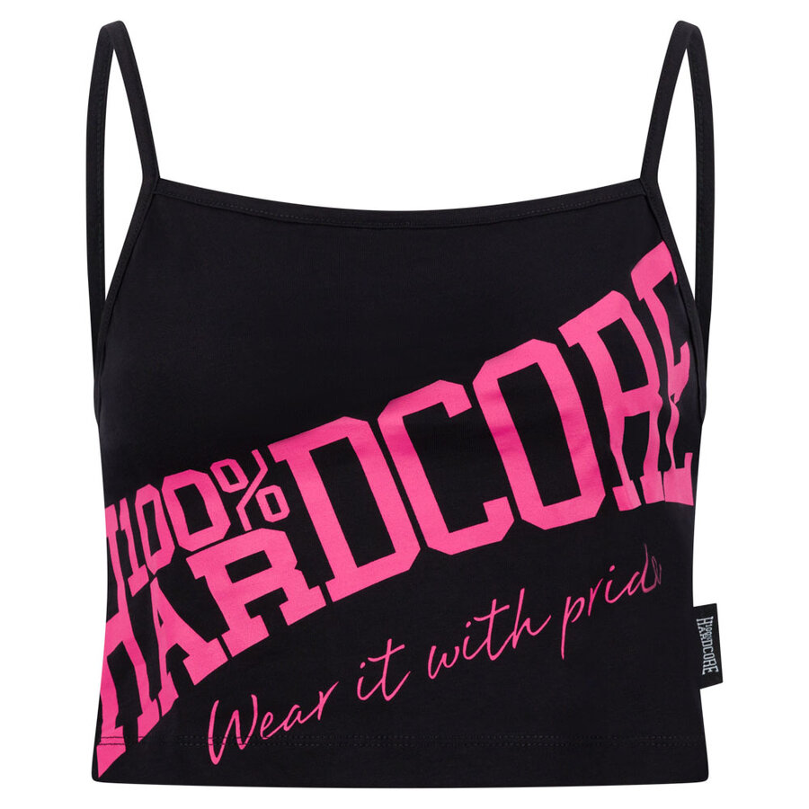 100% HC WMN Cropped Tanktop Tilted Pink