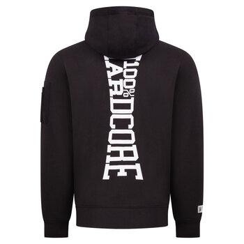  100% HC Hooded Zipper Vertical Black 