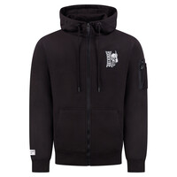 100% HC Hooded Zipper Vertical Black