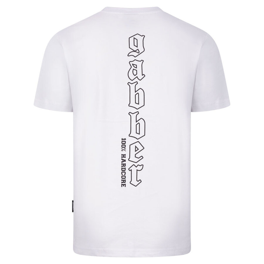 100% HC T-shirt Gabber Vertical White