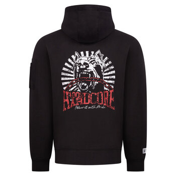  100% HC Hooded Zipper Distorted Dog-1 