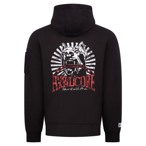  100% HC Hooded Zipper Distorted Dog-1 