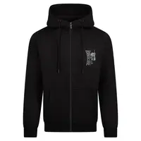 100% HC Hooded Zip Negative Black