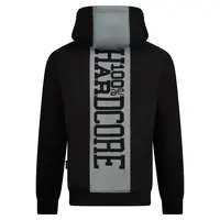 100% HC Hooded Zip Negative Black