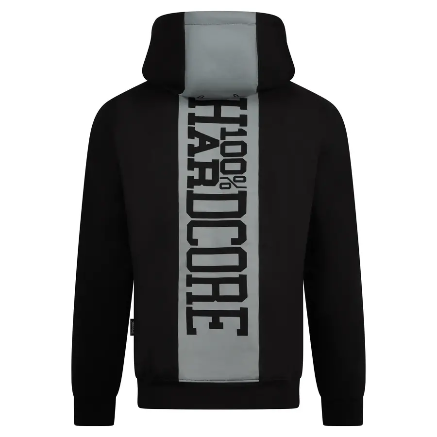 100% HC Hooded Zip Negative Black