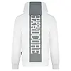 100% HC Hooded Zip Negative White