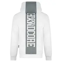100% HC Hooded Zip Negative White