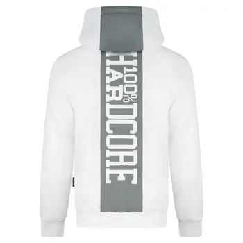  100% HC Hooded Zip Negative White 