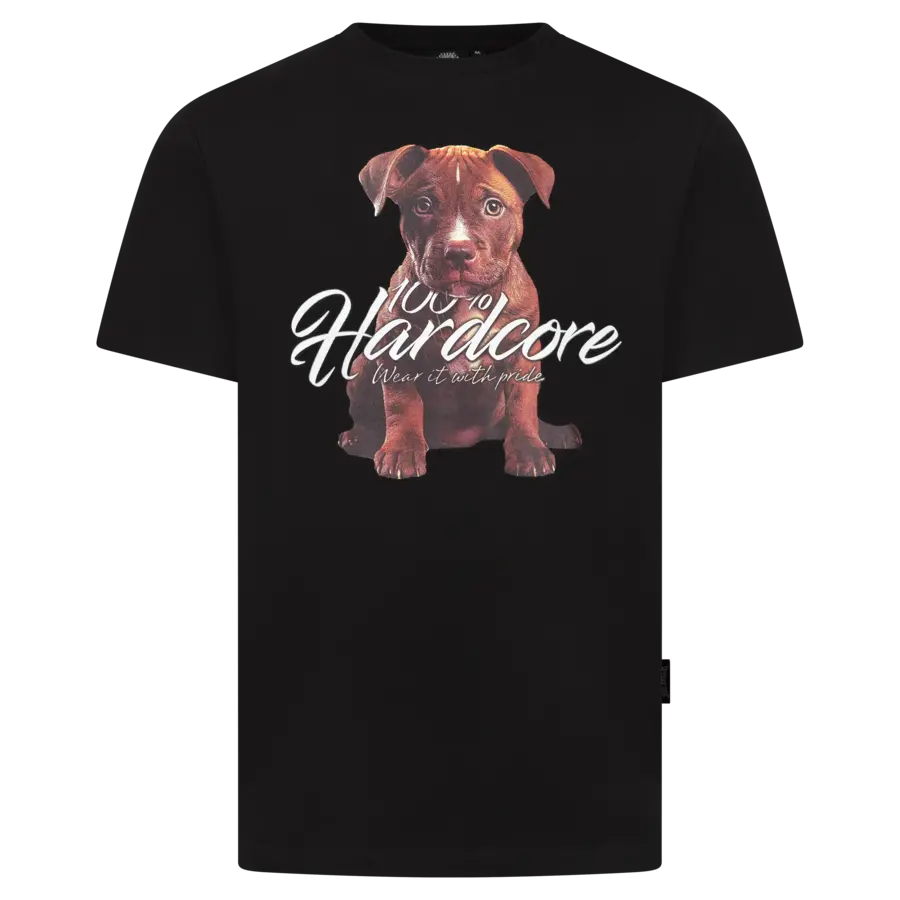 100% HC T-shirt Black Puppy