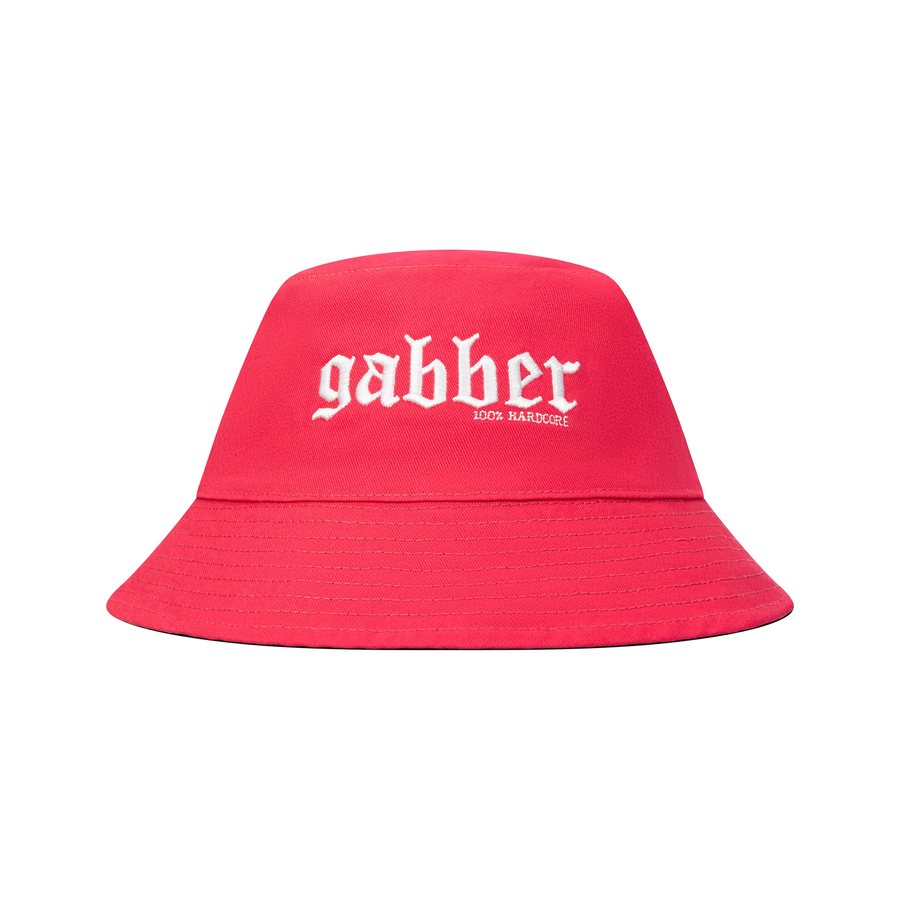 100% HC Bucket Hat GABBER Reversible Pink