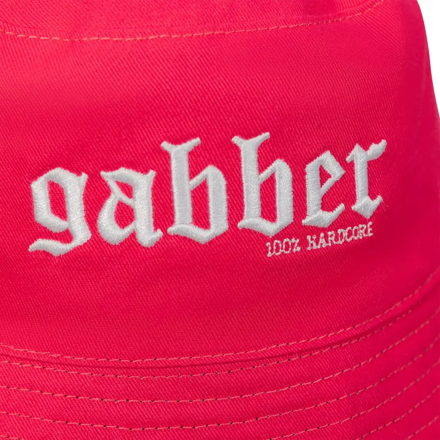 100% HC Bucket Hat GABBER Reversible Pink