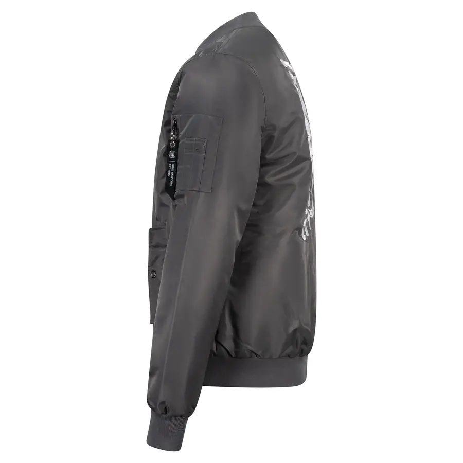 100% HC Bomber jacket Branded Rage Graphite