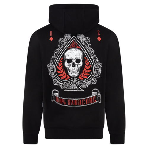  100% HC Hooded Zip Ace of Spades 