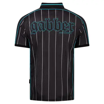  100% HC Footbal Shirt Striped GABBER Turqoise 