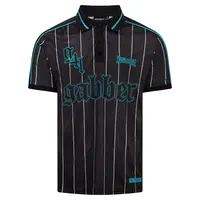 100% HC Footbal Shirt Striped GABBER Turqoise