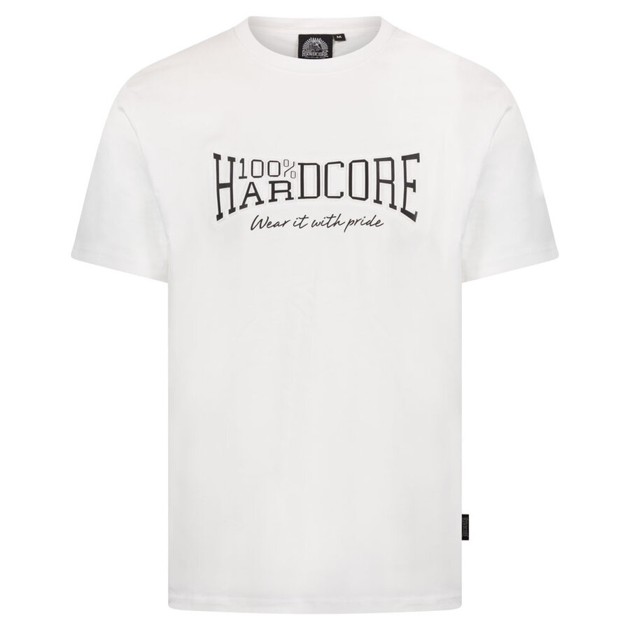 100% HC T-shirt Embossed T-Shirt White
