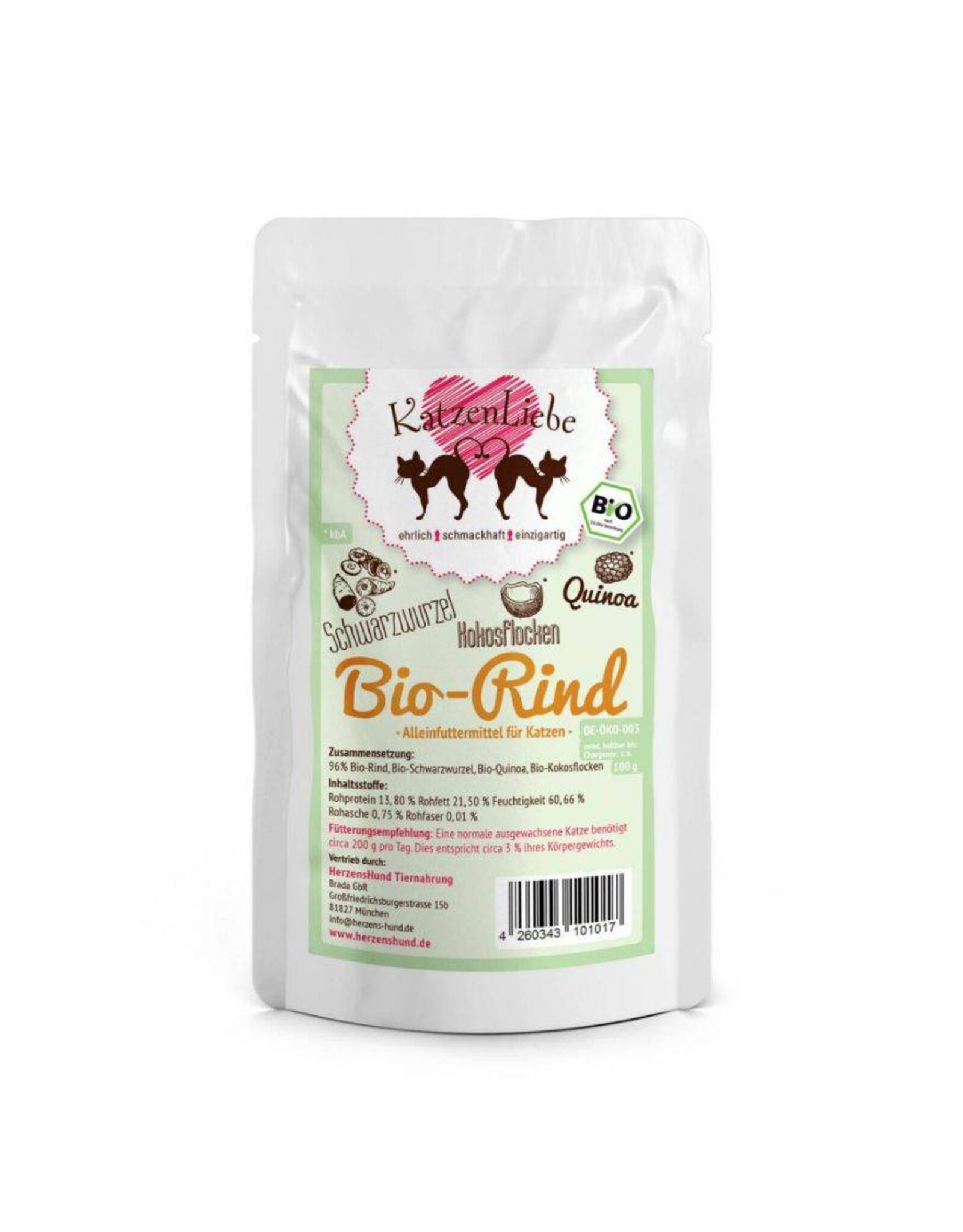 Katzenliebe Katzenliebe Bio-Rind mit Bio-Schwarzwurzel