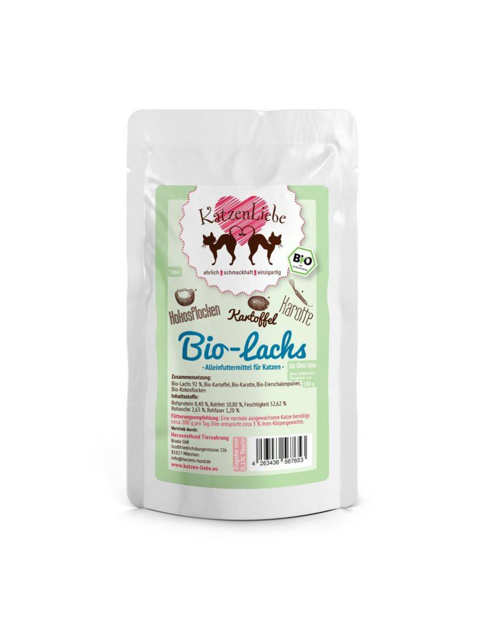 Katzenliebe Katzenliebe Bio-Lachs mit Bio-Kartoffel