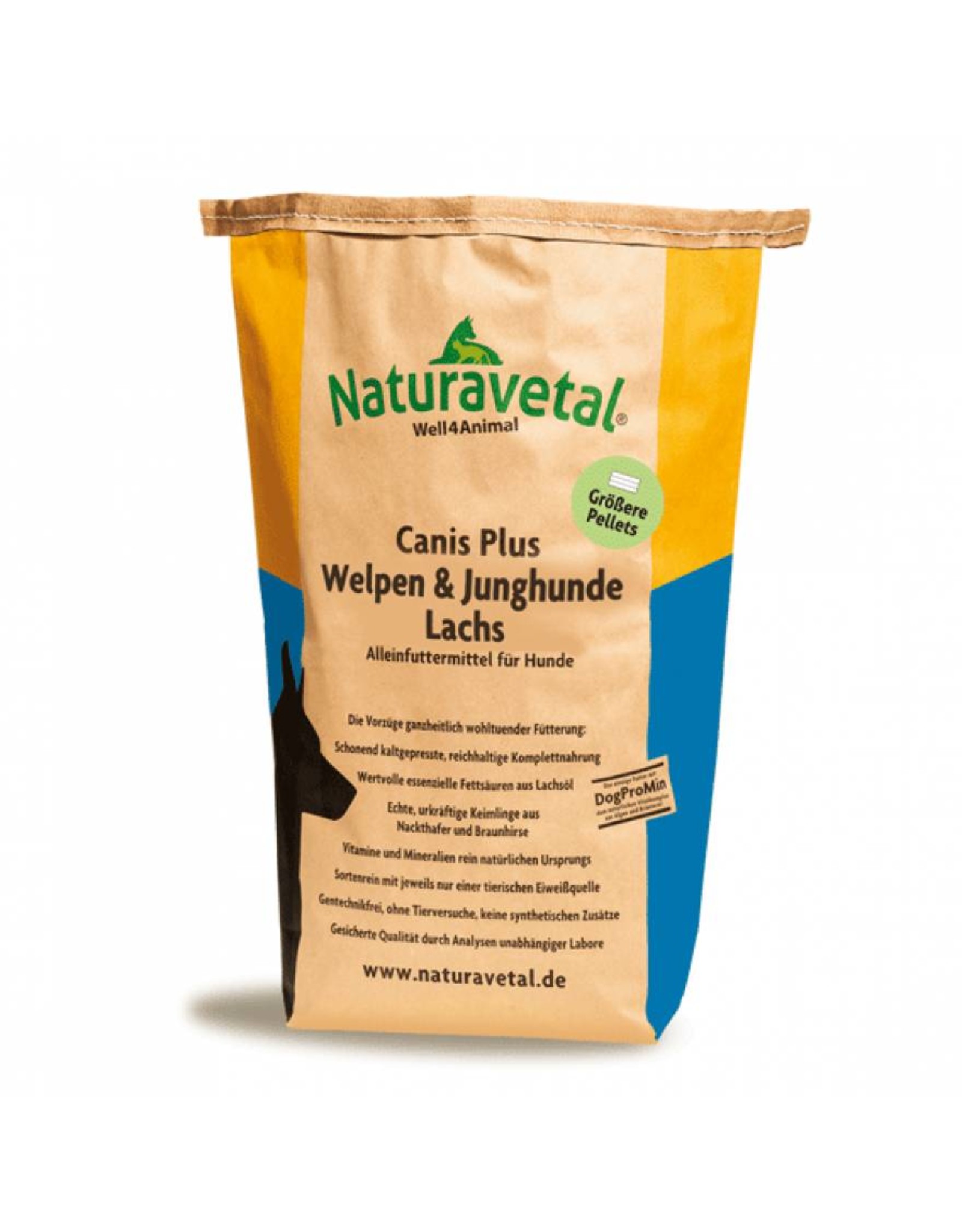 Naturavetal Canis Plus Welpen und Junghunde Lachs größere Pellets