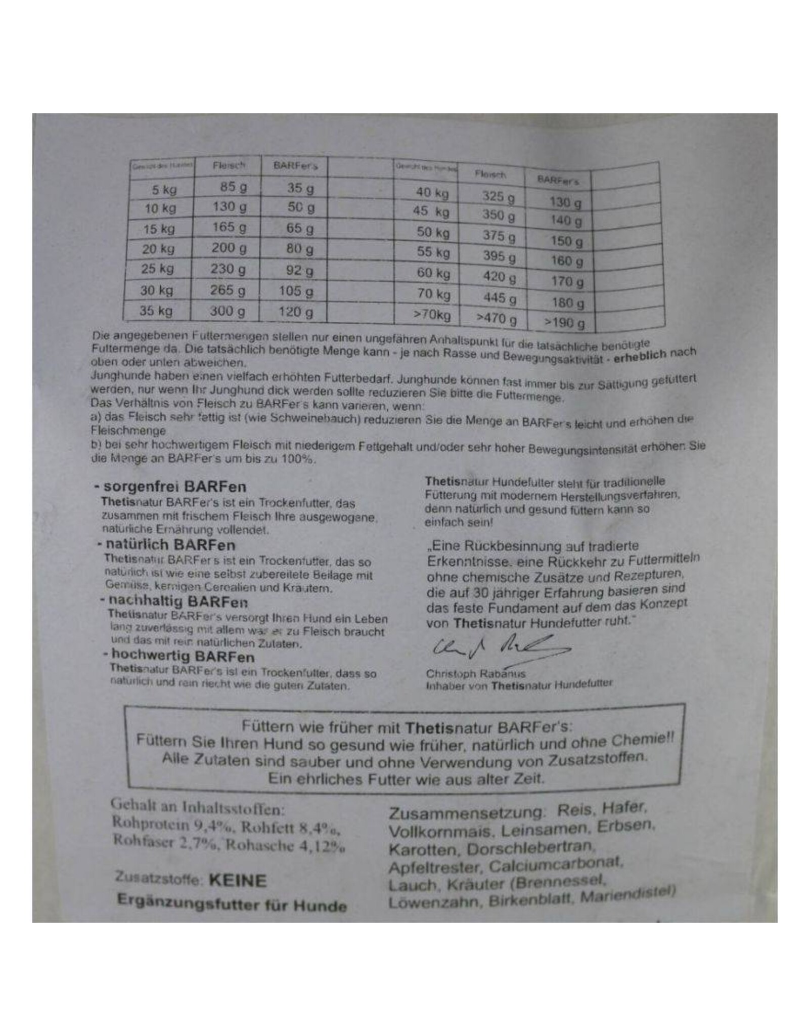 Thetis Thetis Natur BARFer`s