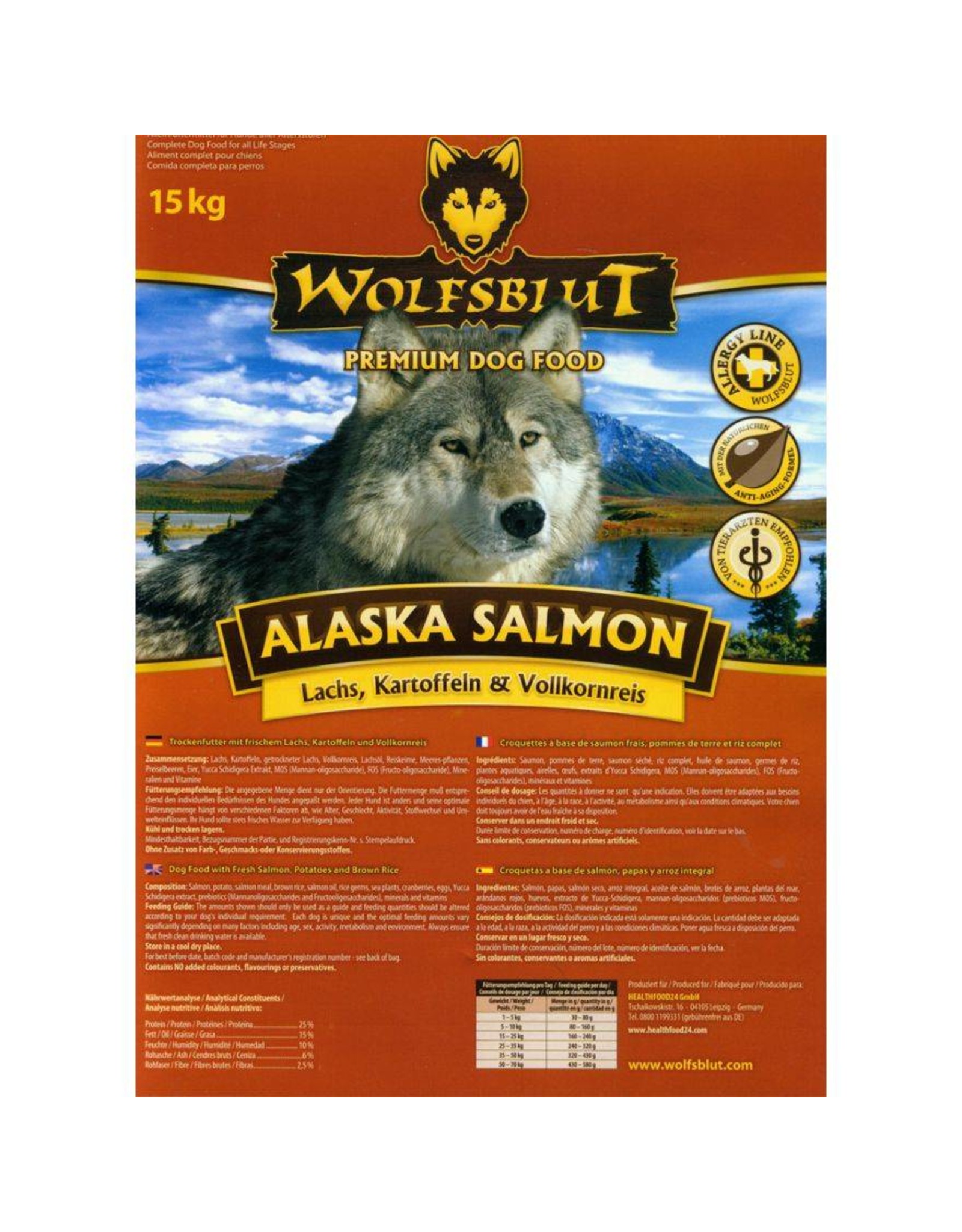 Wolfsblut Wolfsblut Alaska Salmon mit Lachs und Reis 15kg