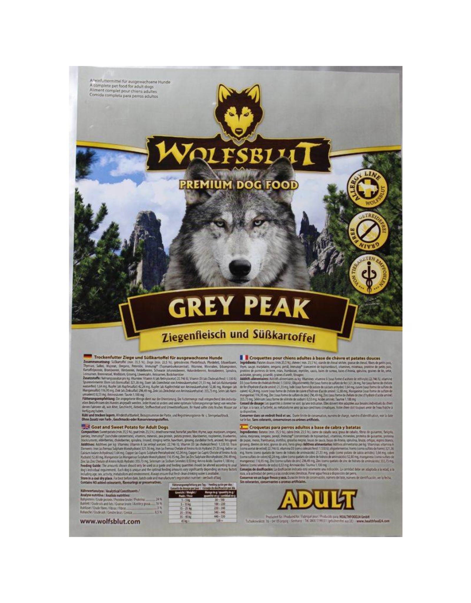 Wolfsblut Wolfsblut Grey Peak Adult mit Ziege und Süßkartoffel 15kg