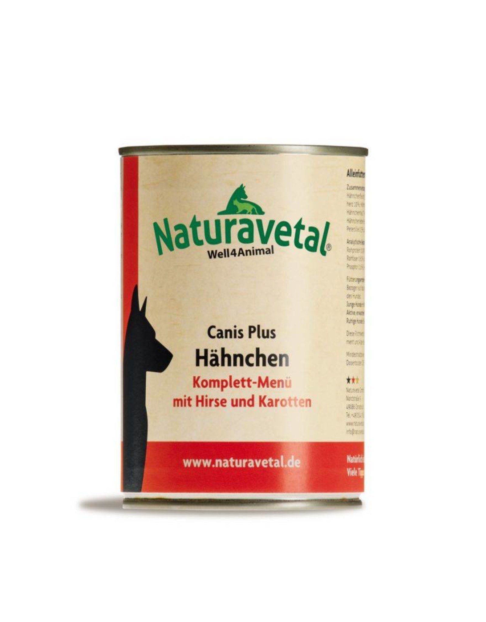 Naturavetal Naturavetal Canis Plus Menü Hähnchen mit Hirse und Karotte