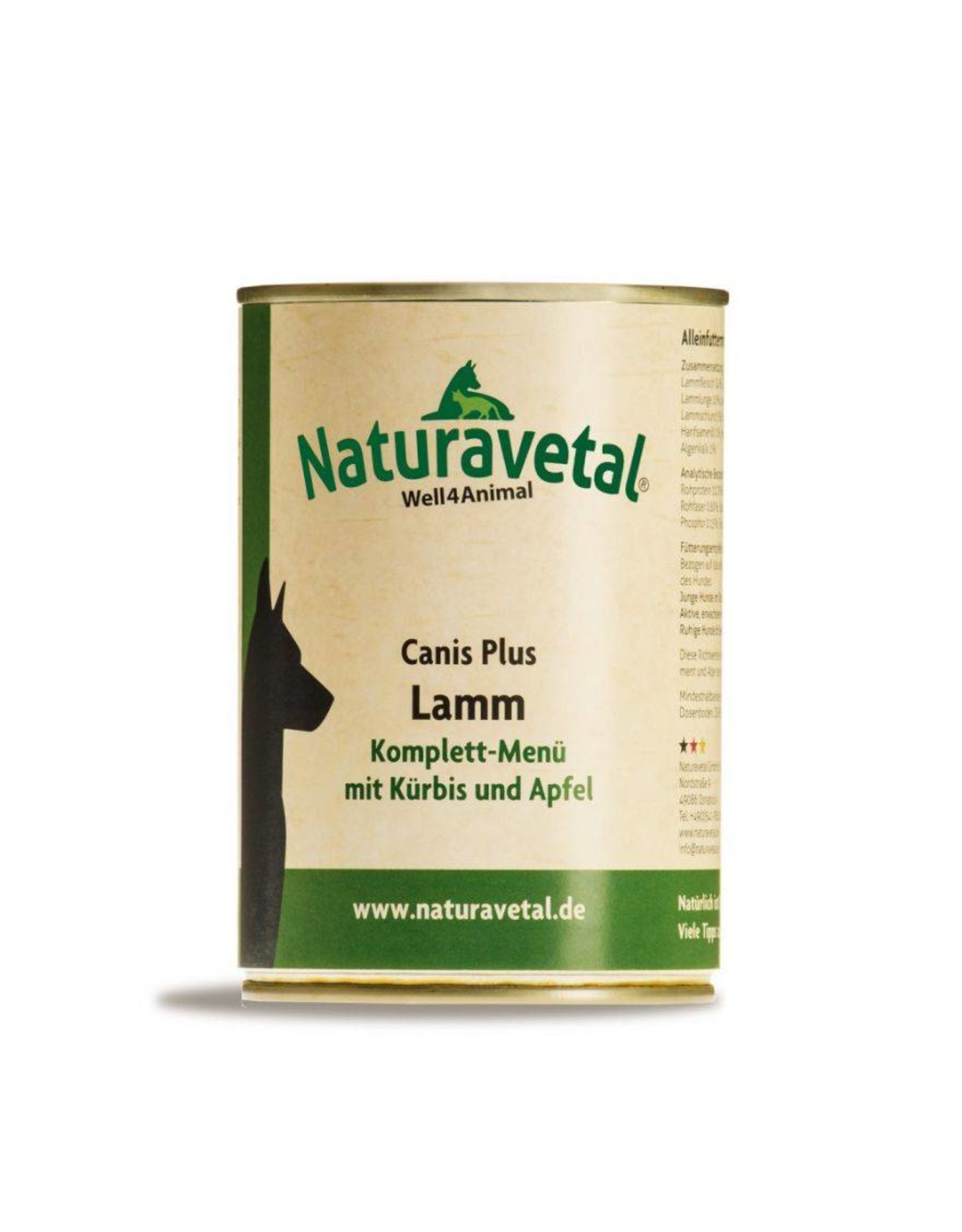 Naturavetal Naturavetal Canis Plus Menü Lamm mit Kürbis und Apfel
