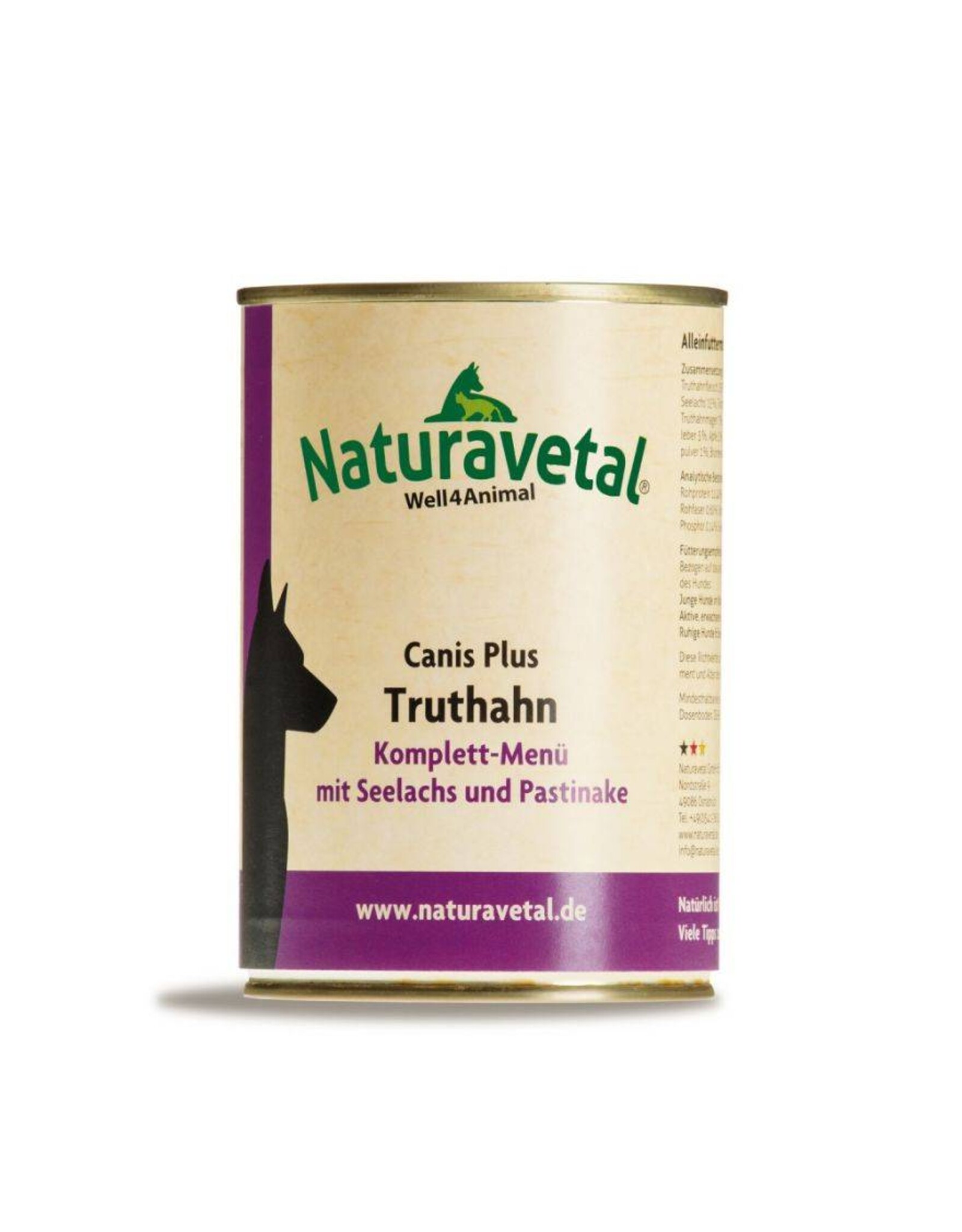 Naturavetal Naturavetal Canis Plus Menü Truthahn mit Seelachs und Pastinake