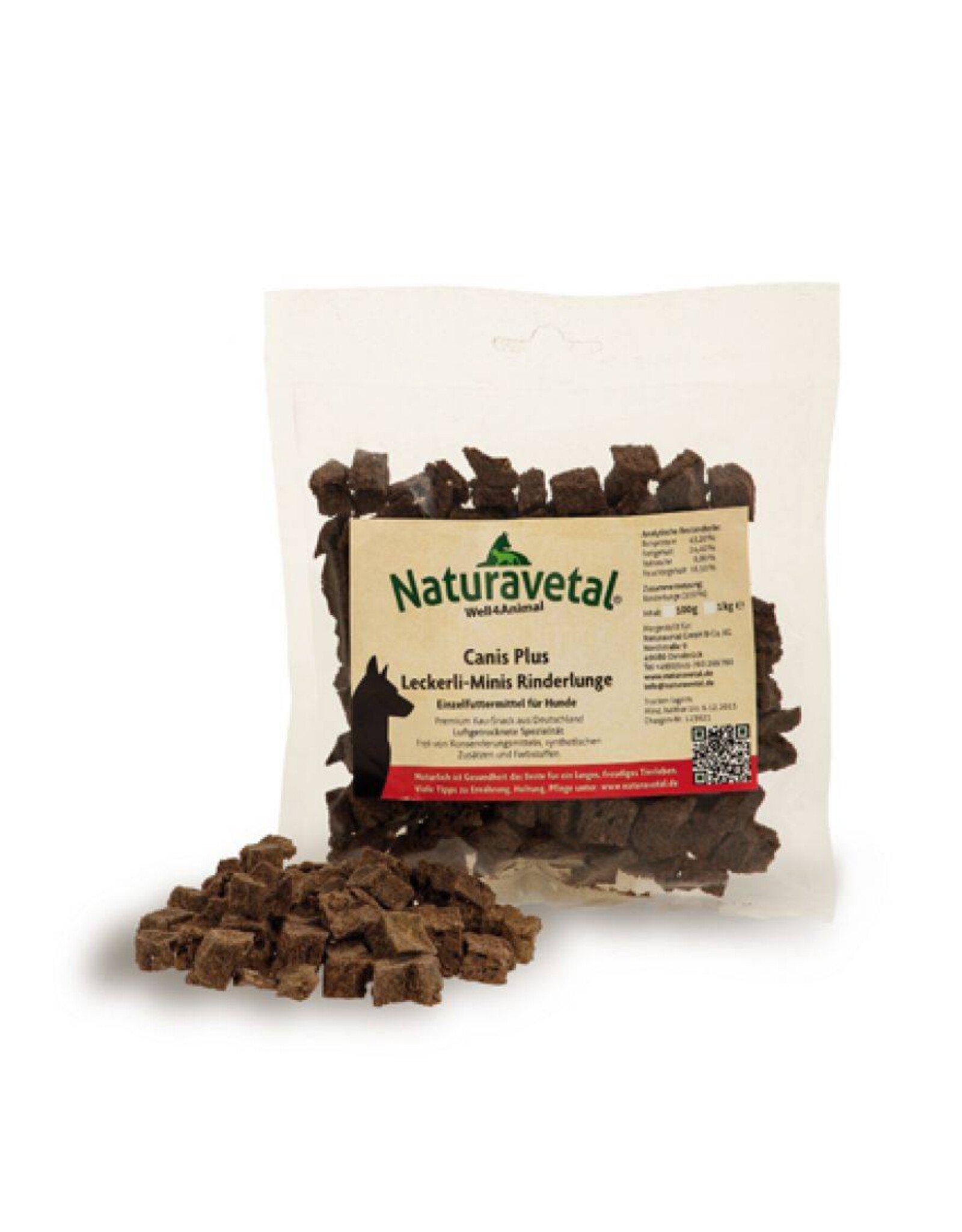 Naturavetal Naturavetal Canis Plus Leckerli-Minis Rinderlunge