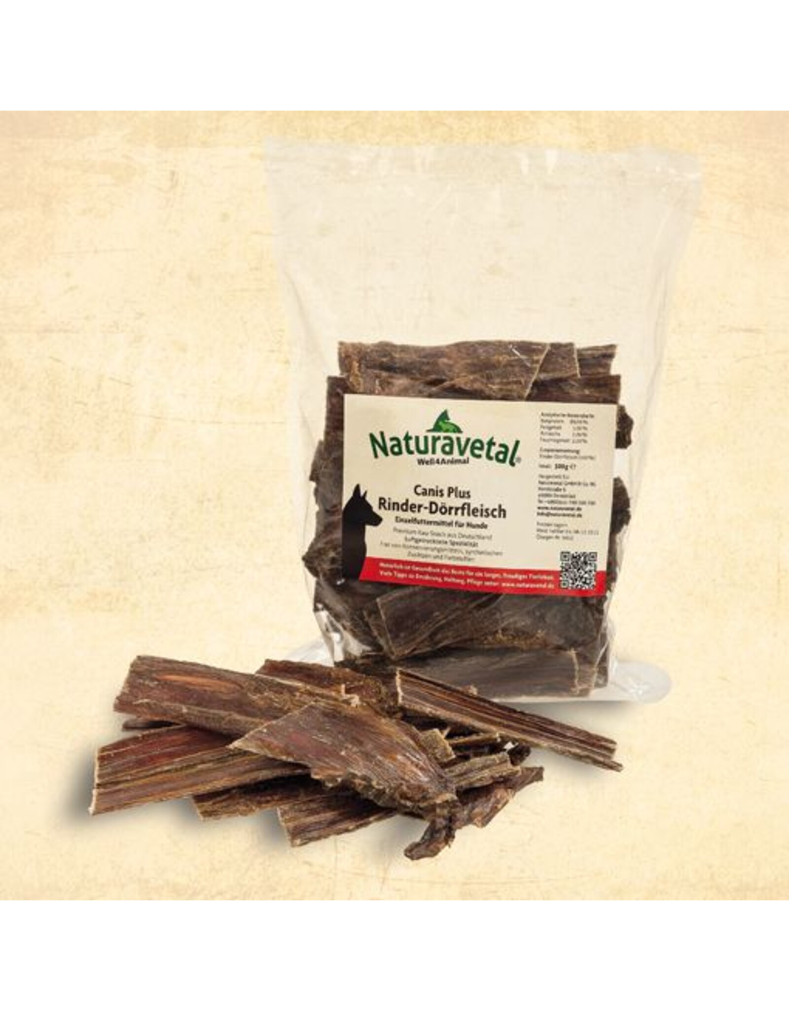 Naturavetal Naturavetal Canis Plus Rinderdörrfleisch 500g