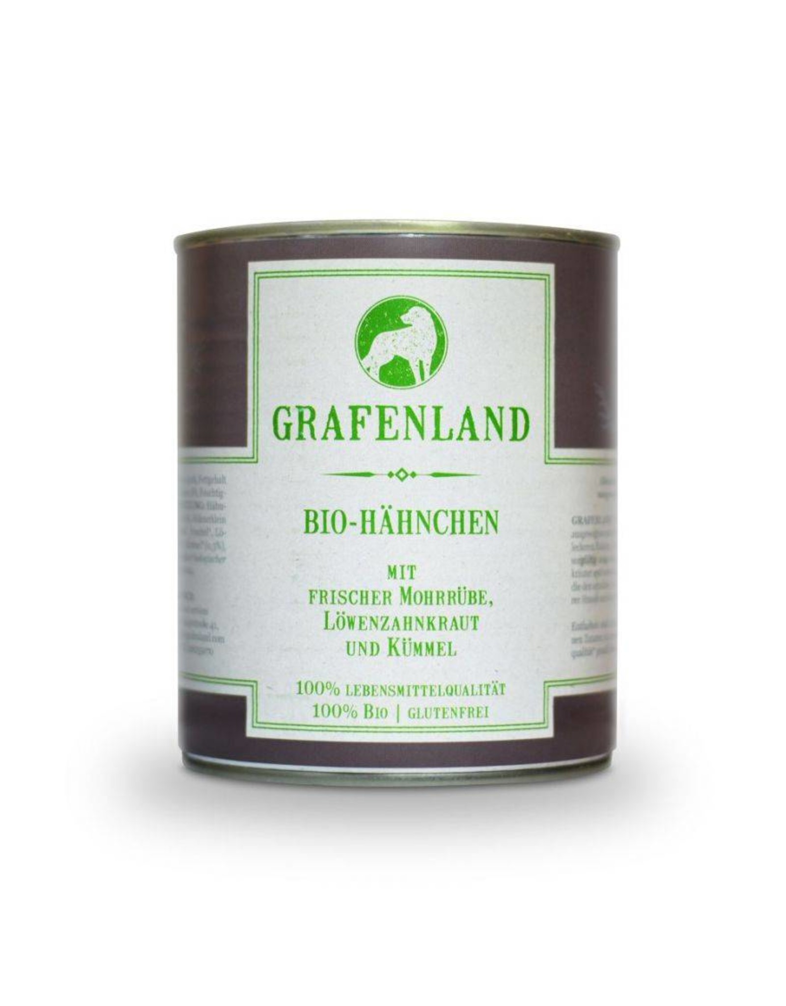 Grafenland Grafenland Bio Hähnchen mit frischer Mohrrübe, Löwenzahnkraut und Kümmel