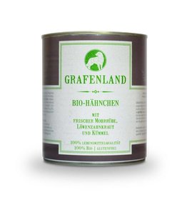 Grafenland Grafenland Bio Hähnchen mit frischer Mohrrübe, Löwenzahnkraut und Kümmel