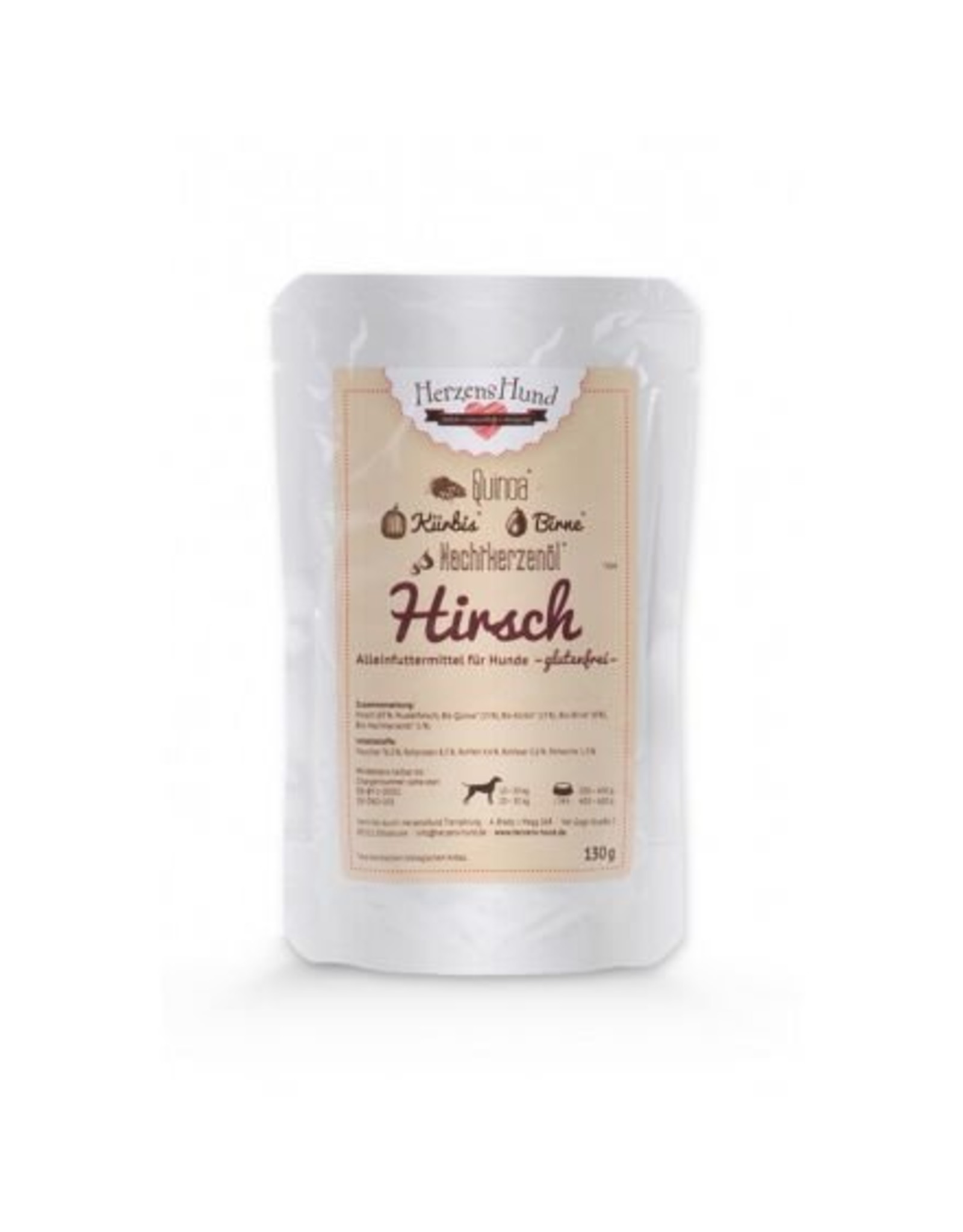 Herzenshund HerzensHund Hirsch mit Bio-Gemüse