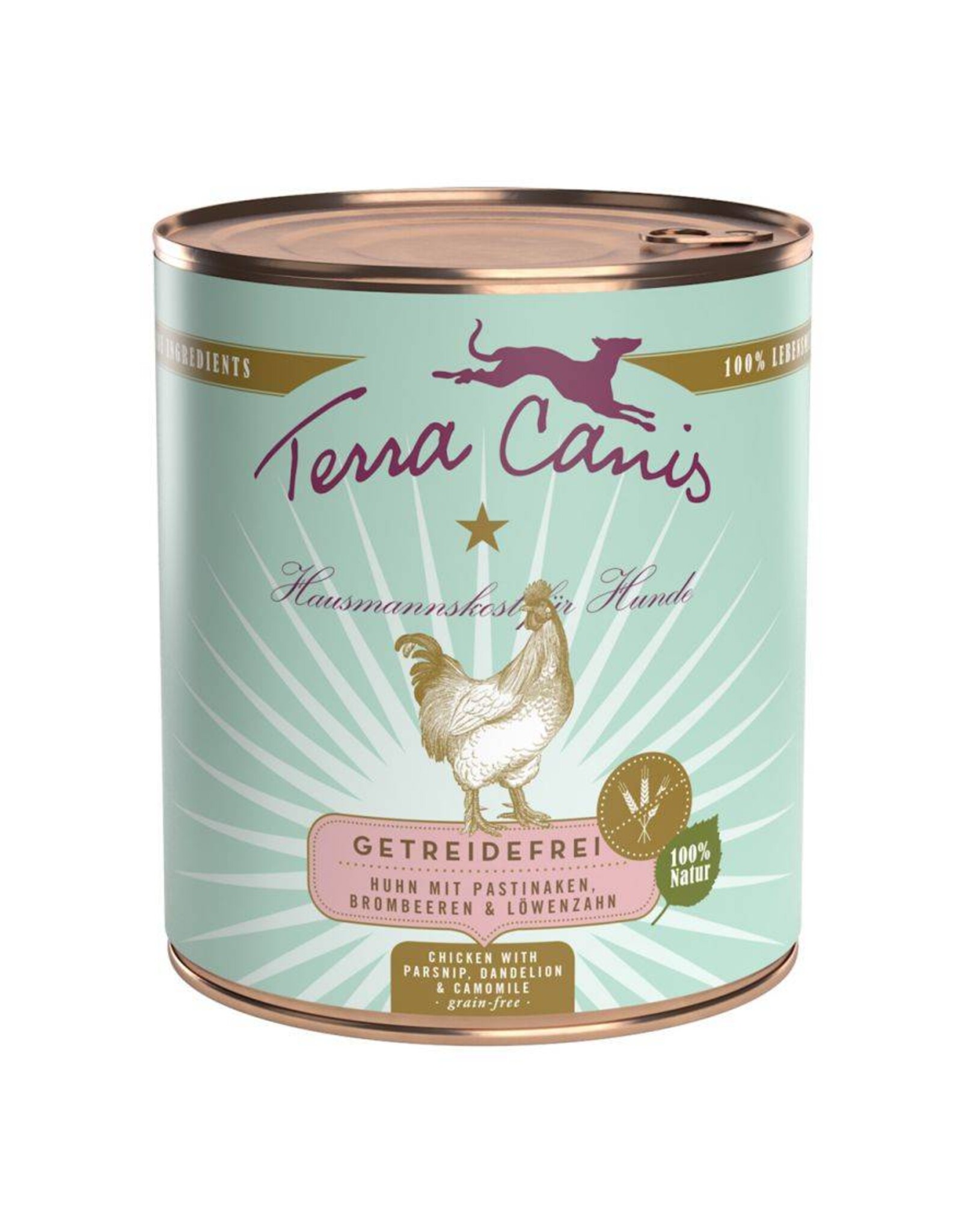 Terra Canis Terra Canis Menü getreidefrei Huhn mit Pastinaken, Löwenzahn & Brombeeren 800g