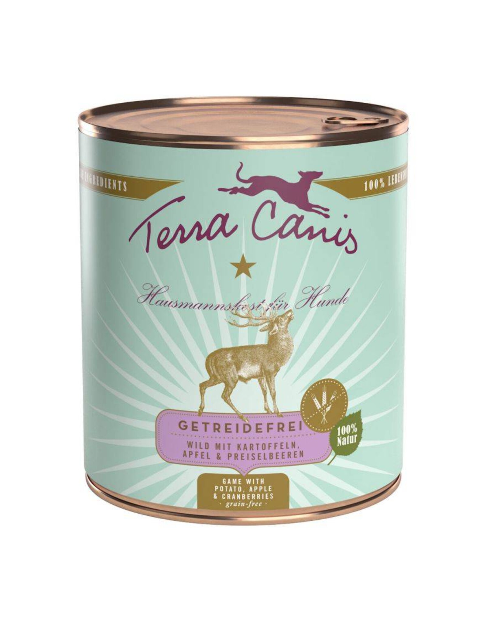 Terra Canis Terra Canis Menü getreidefrei Wild mit Kartoffeln, Apfel & Preiselbeeren 800g