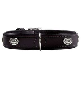 Hunter Hunter Halsband Leder Softie Stone Nickel - Schwarz