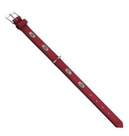 Hunter Hunter Halsband Leder Softie Stone Nickel - Rot/Nappa schwarz