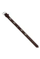 Hunter Hunter Halsband Leder Softie Stone Nickel - Braun/Nappa schwarz