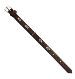 Hunter Hunter Halsband Leder Softie Stone Nickel - Braun/Nappa schwarz