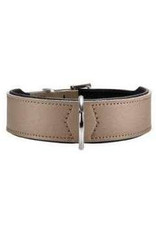 Hunter Hunter Halsband Leder Basic Nickel - Stone