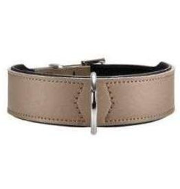 Hunter Hunter Halsband Leder Basic Nickel - Stone