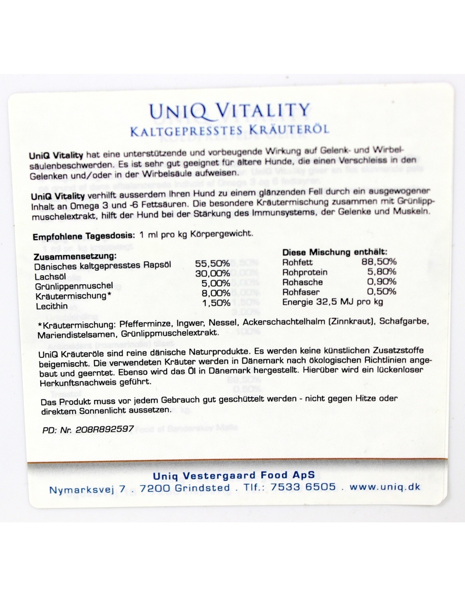 UniQ UniQ Vitality Öl