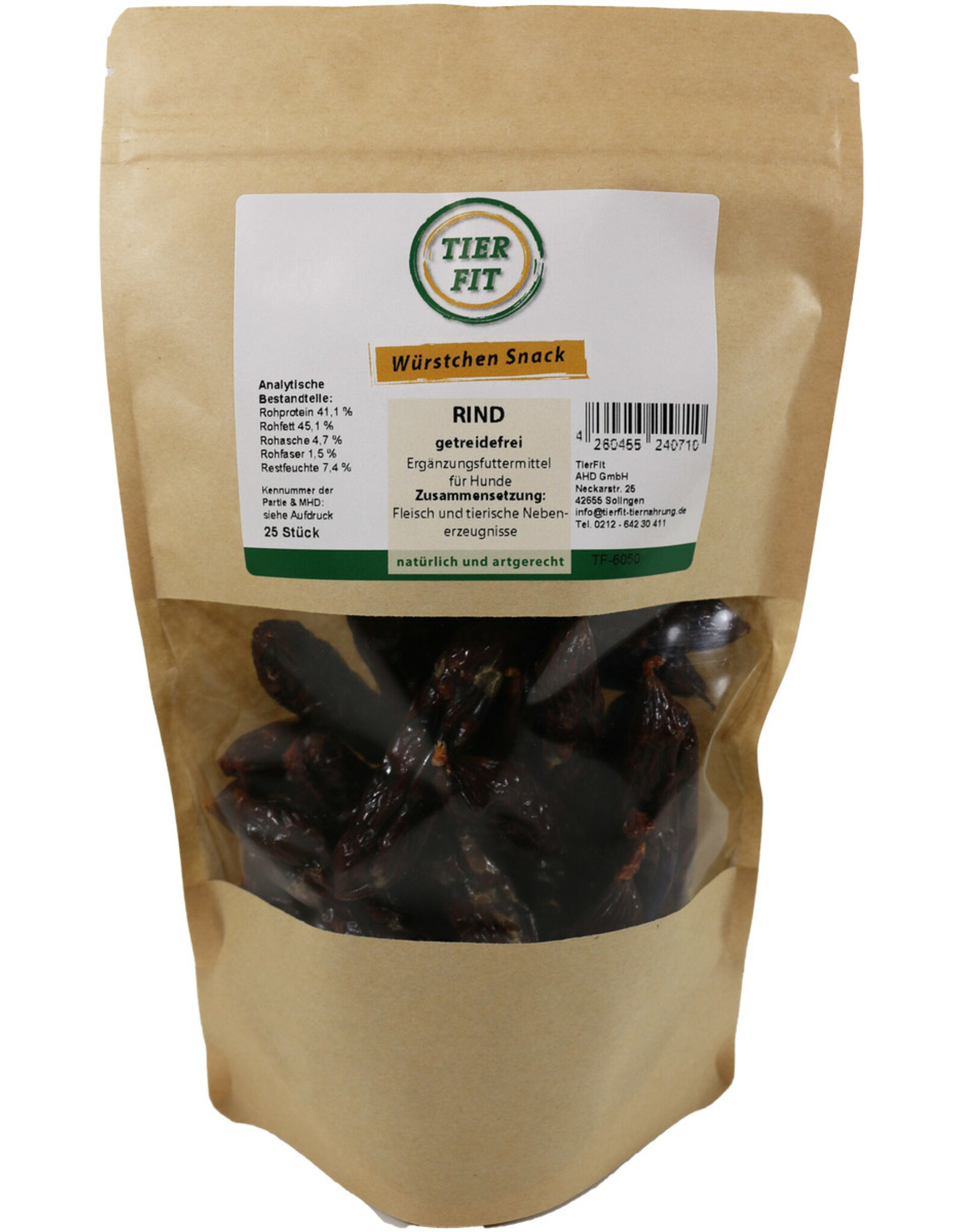 Tier Fit TierFit Würstchen Snack Rind 25 Stück