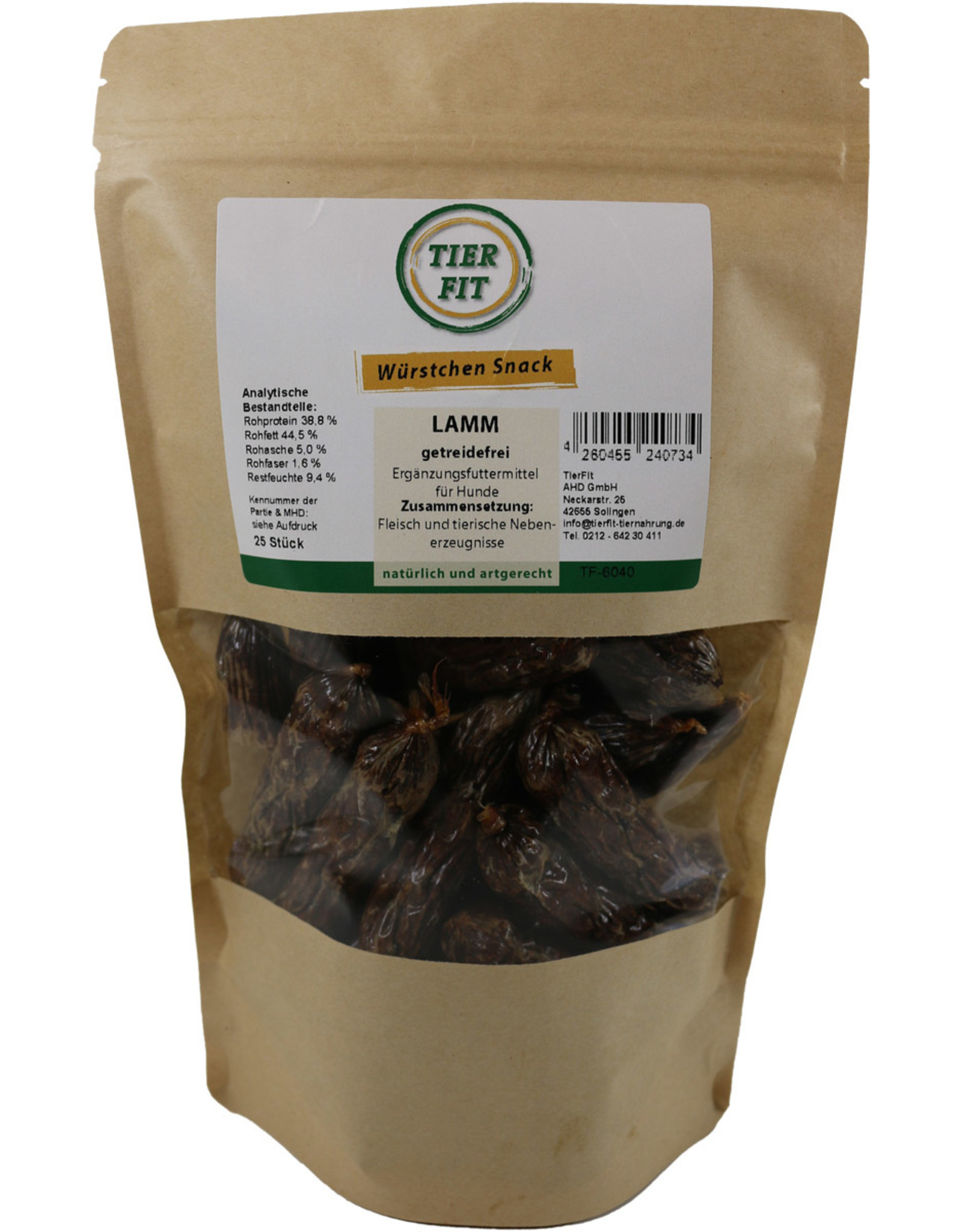 Tier Fit TierFit Würstchen Snack Lamm 25 Stück