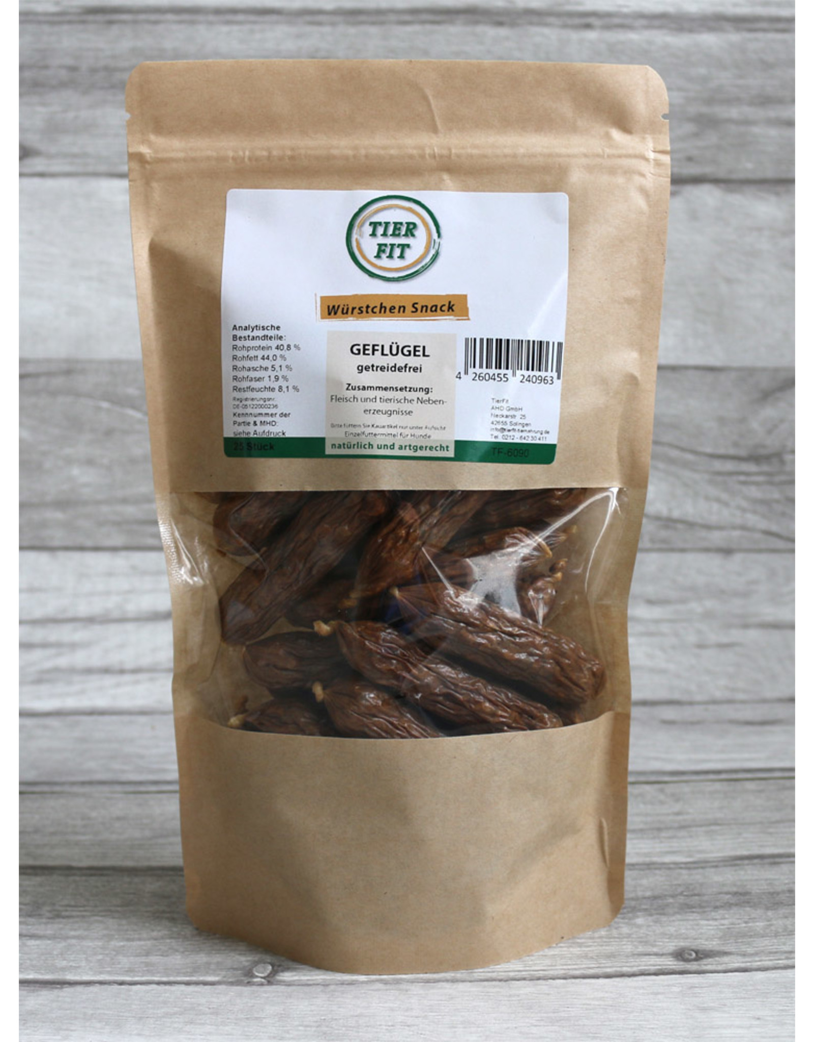 Tier Fit TierFit Würstchen Snack Geflügel 25 Stück