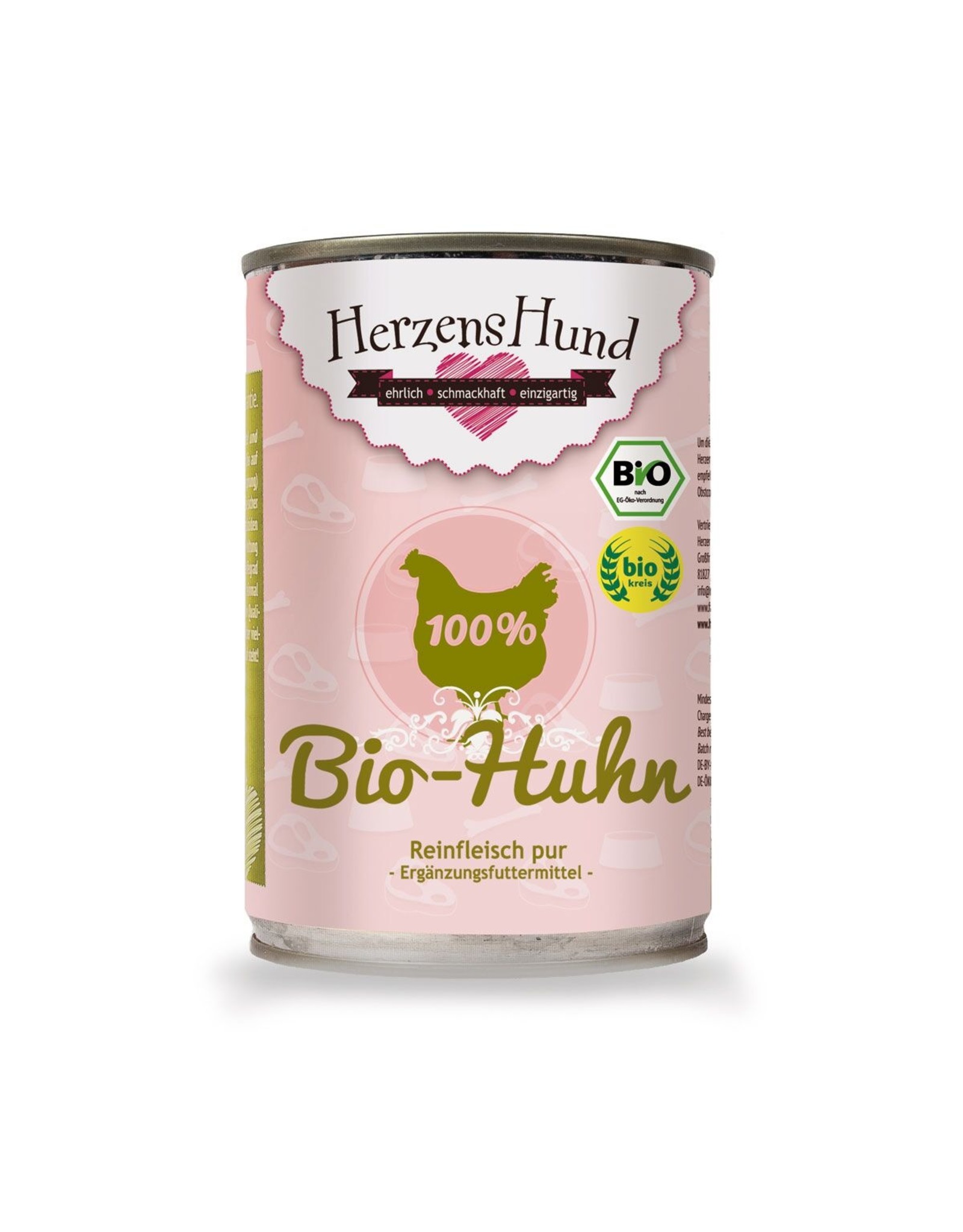 Herzenshund HerzensHund Bio Huhn Reinfleisch pur 400g