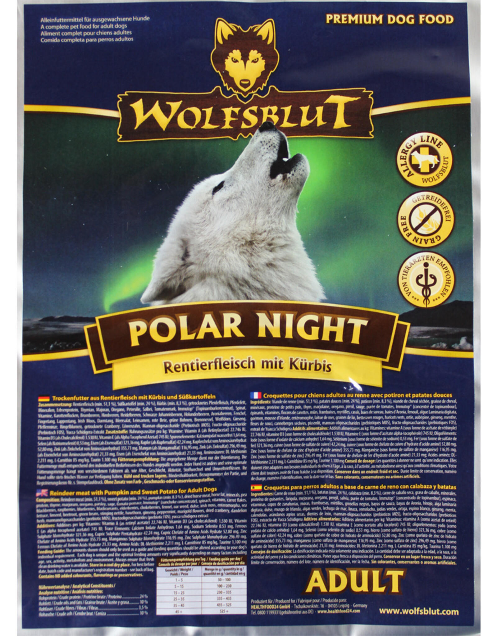Wolfsblut Wolfsblut Polar Night Rentierfleisch mit Kürbis 15kg
