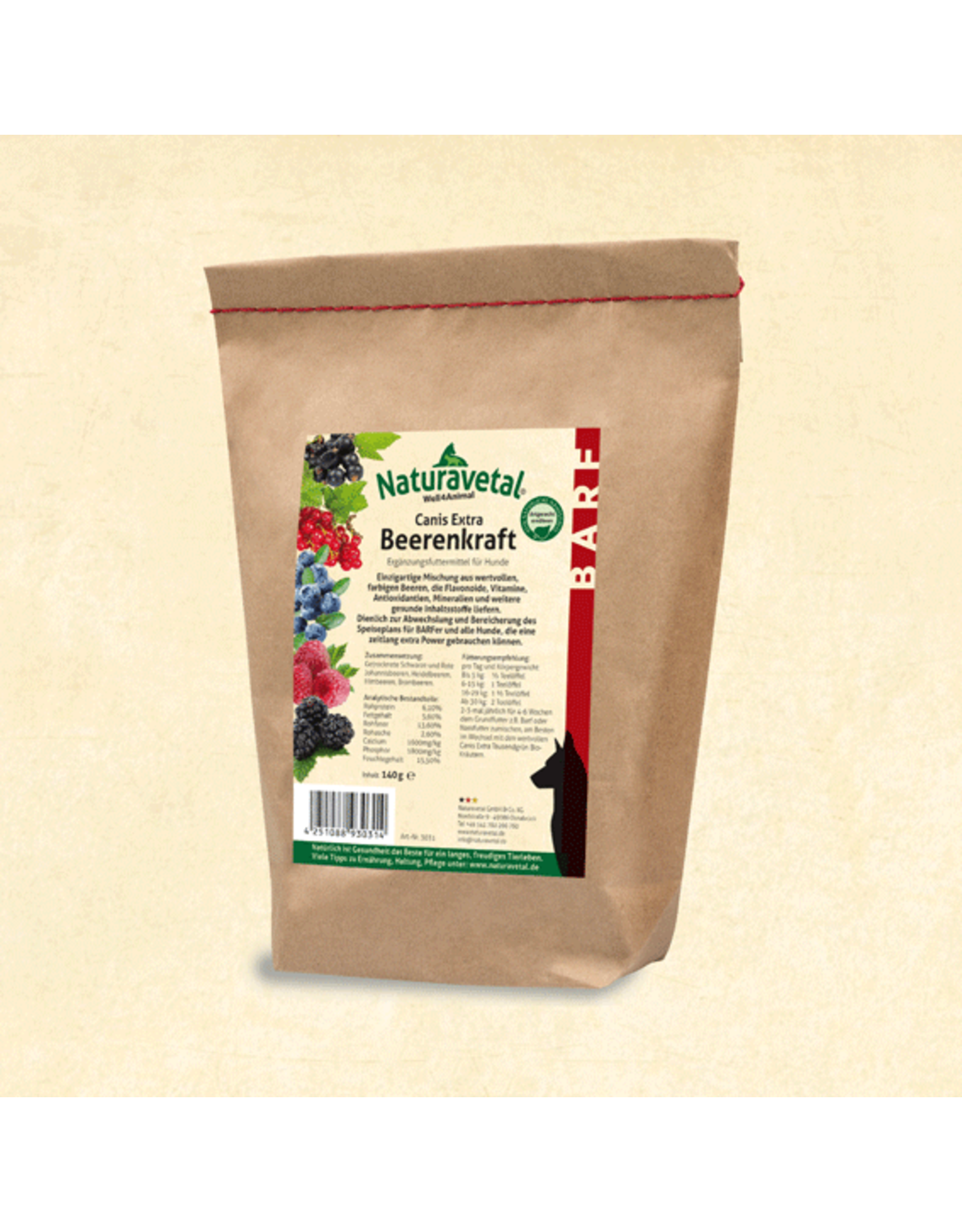 Naturavetal Naturavetal Canis Extra Beerenkraft 140g