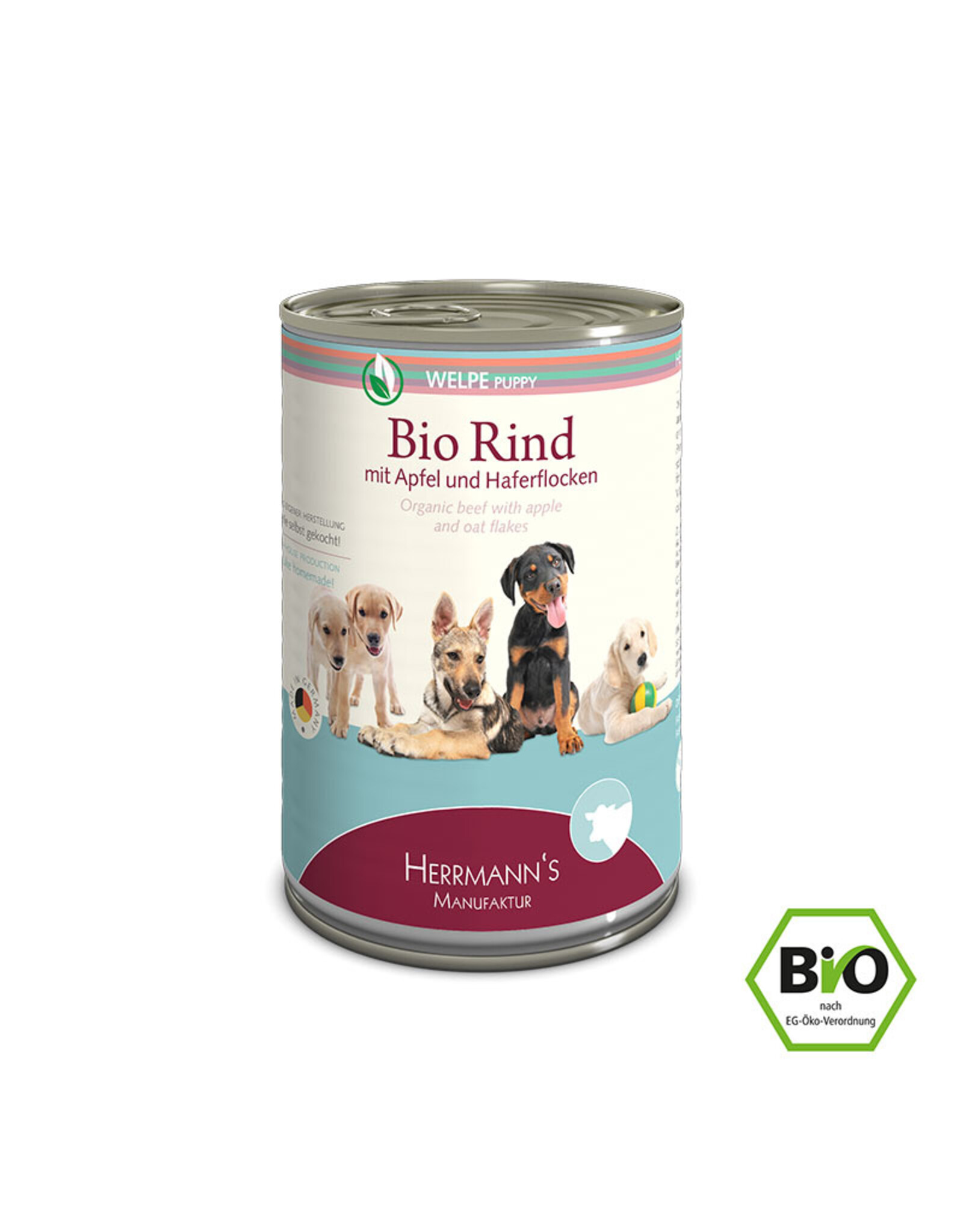 Herrmanns Herrmanns Bio Rind mit Apfel für Welpen